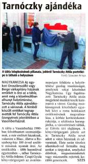 Zalai Hírlap 2020 11 07 261sz 01old - Tarnóczky ajándéka.jpg Zalai Hírlap 2020 11 07 261sz 01old - Tarnóczky ajándéka.jpg